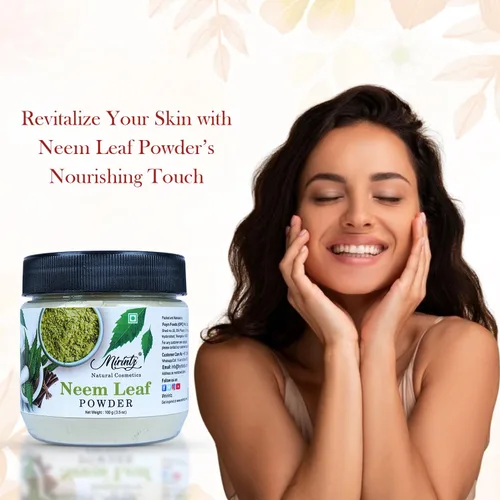 Miniatura 2 de Polvo de neem 100% natural para cabello y piel (3.53 onzas) de hojas de neem índicas puras de azadirachta índica secas, polvo de hoja de neem