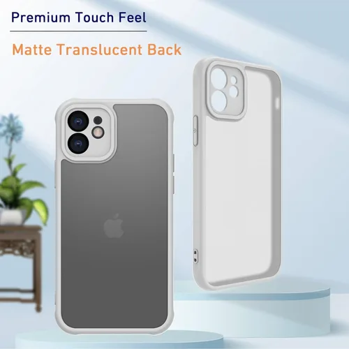 Miniatura 3 de PinLiSheng Funda mate para iPhone 11, funda protectora dura y delgada con protección a prueba de golpes, funda trasera translúcida y mate para Gris