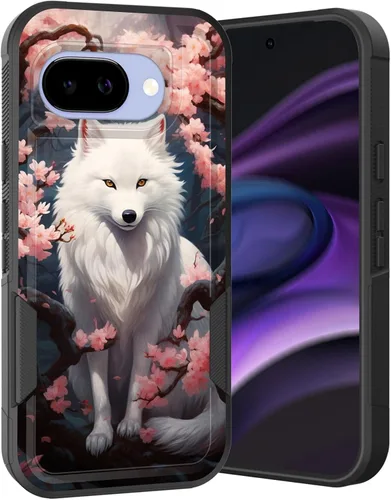 Miniatura 100 de Funda para Pixel 6A, Híbrida de Doble Capa de Servicio Pesado Resistente a Prueba de Golpes PC Duro + Funda Protectora de Silicona Suave para Google