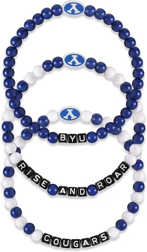 Miniatura 5 de FOCO NCAA unisex-adulto Paquete de 3 Pulseras de la Amistad con Cuentas con Logotipo de Equipo Universitario de la NCAA Oficialmente Licenciadas