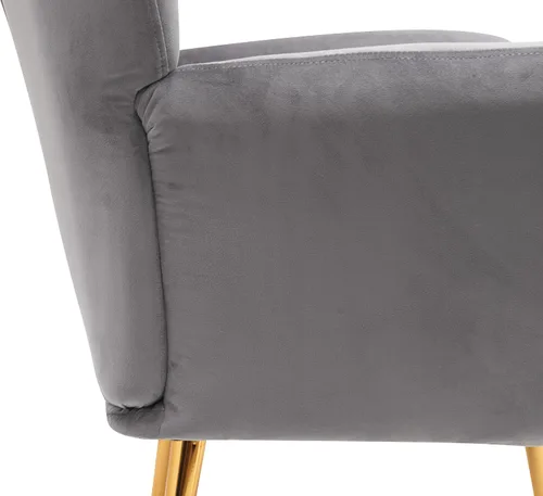 Miniatura 6 de Container Furniture Direct Silla moderna y elegante de mediados de siglo con respaldo de terciopelo para sala de estar, dormitorio u oficina