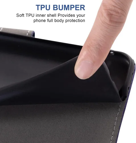 Miniatura 8 de Asuwish Compatible con Xiaomi Redmi Note 8 Pro Wallet Case y protector de pantalla de vidrio templado, soporte para tarjeta de crédito, soporte