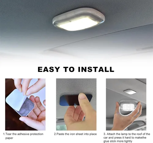 Miniatura 3 de Luz de techo magnética para coche, luz de techo interior para techo de coche, luz de cúpula interior de coche de 10 LEDs recargable por USB para RV