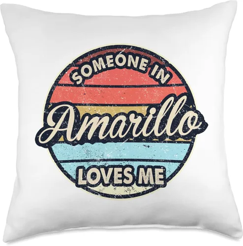 Miniatura 4 de Someone In Amarillo Loves Me City US USA Throw Pillow