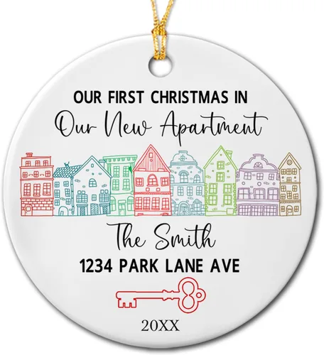 Miniatura 20 de Adorno de primera Navidad en nuestro nuevo hogar, adorno personalizado para el primer hogar de Navidad 2026, regalo de recuerdo de casa para parejas
