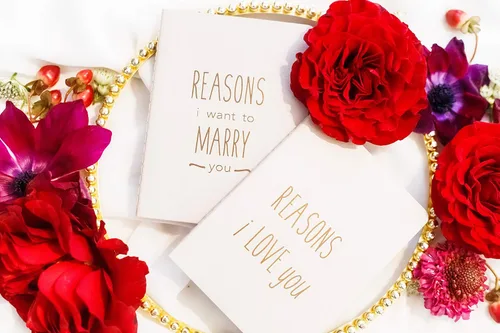 Miniatura 4 de Diario Reasons I Love You y I Want to Marry You, con impresión tipográfica y sello, regalo para aniversario, casamiento, compromiso o propuesta