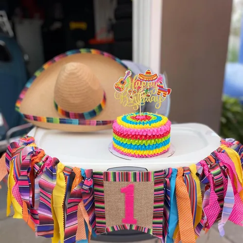 Miniatura 7 de 1 paquete de decoración de pastel de fiesta de cumpleaños para guitarra, cactus y burro, palillos de pimienta para fiesta mexicana, baby shower, 2