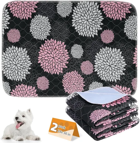 Miniatura 24 de KOOLTAIL Almohadillas lavables para orina de perros, paquete de 2 almohadillas de entrenamiento súper absorbentes reutilizables impermeables