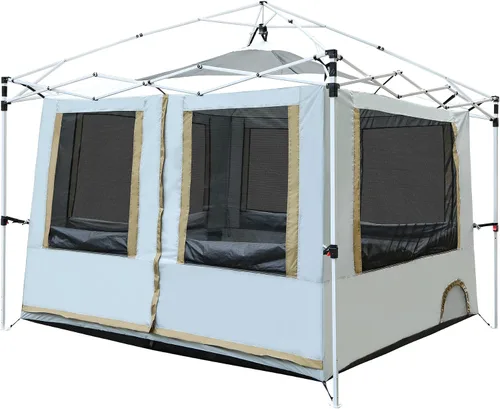 Miniatura 15 de REDCAMP Tienda de Campaña con Toldo para Tienda de Toldo Desplegable, Tienda Interior Convierte Toldo de Patas Rectas de 10'x10' o 10'x20' en Tienda