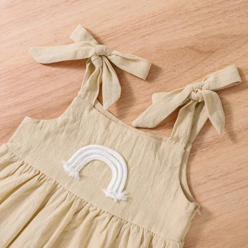 Miniatura 5 de Conjunto de ropa de verano de 2 piezas, ropa de bebé niña, vestidos de verano florales sin mangas con volantes