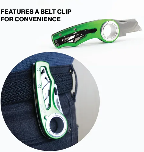 Miniatura 6 de Excel Blade Revo – Cúter plegable con mango, seguro y clip