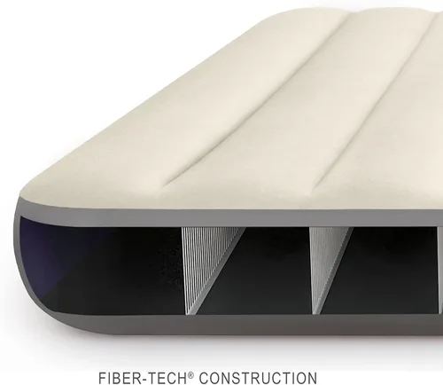 Miniatura 3 de Intex Colchón de aire estándar 64101E Dura-Beam de altura individual: Fiber-Tech, tamaño individual, altura de cama de 10 pulgadas, capacidad