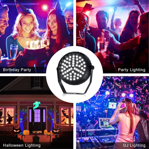 Miniatura 7 de Telbum luces estroboscópicas, 54 luces LED RGB súper brillantes, luz estroboscópica mini para fiestas, luces estroboscópicas de Halloween