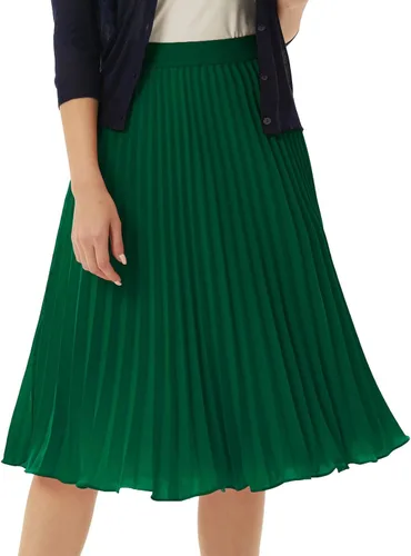 Miniatura 39 de GRACE KARIN - Falda plisada de gasa para mujer, con cintura alta y elástica, vuelo, corte acampanado y longitud por debajo de la rodilla
