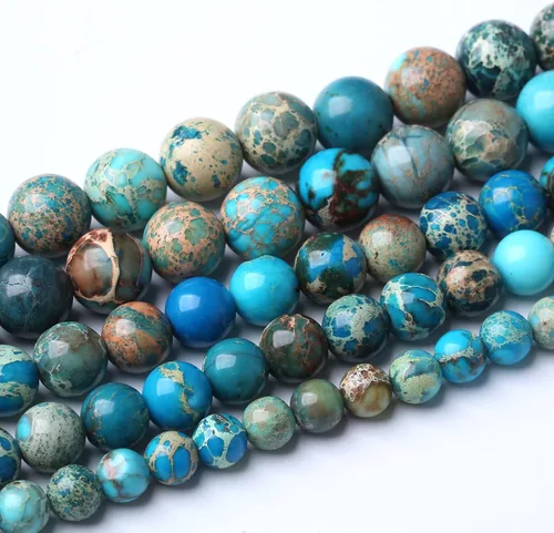 Miniatura 24 de 36 cuentas de calcedonia de jade rojo natural de 25/64 pulgadas (0.394 in), redondas sueltas, piedras preciosas energéticas curativas, para hacer