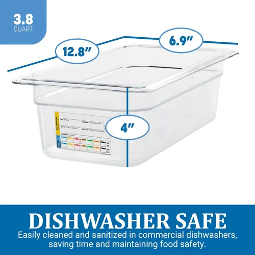 Miniatura 3 de Carlisle FoodService Products Storplus Permalabel - Recipiente de almacenamiento de alimentos con etiqueta integrada para cocina y restaurante