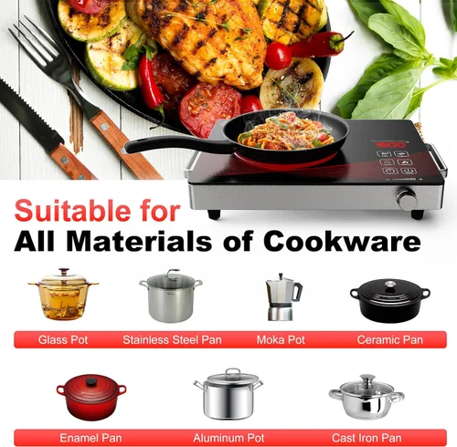Miniatura 3 de quemadores eléctricos para cocina cocina cocina eléctrica 1 hornillas parrilla eléctrica para cocinar estufa eléctrica portátil estufa de un solo