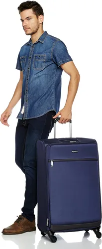 Miniatura 3 de Tienda Basics Maleta de equipaje giratoria de mano Softside con ruedas, Azul marino, 30 pulgadas