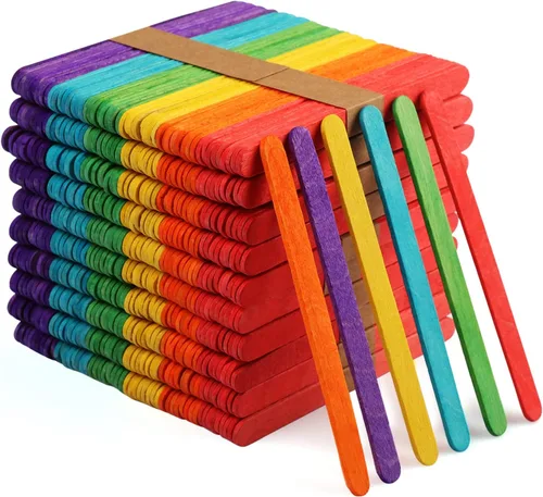 Miniatura 8 de 500 palitos de paletas de 7.87 pulgadas, palitos de helado, palitos de manualidades jumbo, palos de madera natural de alta calidad, ideales