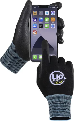 Guantes de trabajo de seguridad con dedos táctiles, 1 par de guantes de trabajo delgados y ligeros, ideales para trabajadores de almacén,