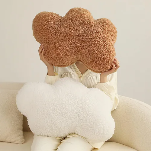 Miniatura 5 de Almohada en forma de nube súper suave para la cintura, almohada de descanso en la nube, cojín de felpa para leer la decoración de la habitación