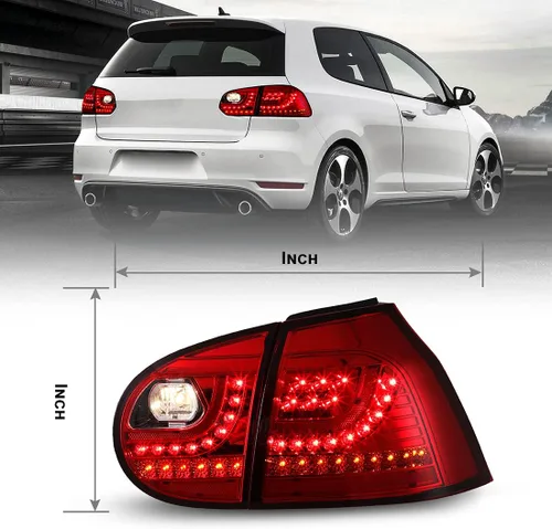 Miniatura 8 de ROXX Conjunto de luces traseras LED para Volkswagen Golf 5/GTI 2006, 2007, 2008, 2009, 2009, luces traseras de repuesto para Volkswagen Rabbit