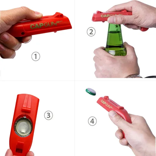 Miniatura 4 de Pistola de cerveza, divertido lanzador de botellas para juego creativo de beber, fiesta familiar, bar beber, barbacoa al aire libre, plástico