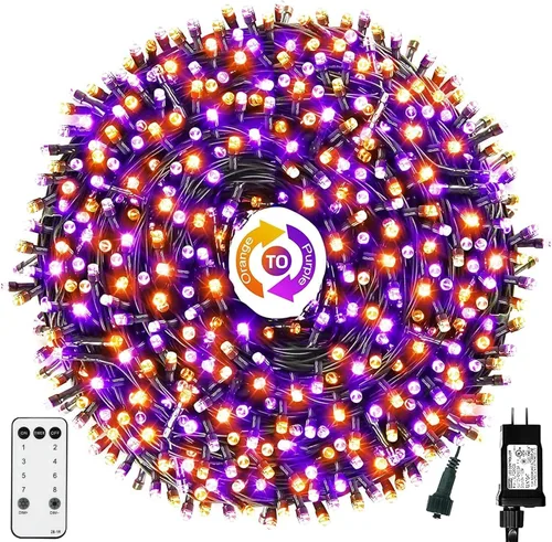 Miniatura 8 de Guirnalda de luces de Navidad con enchufe de extremo a extremo, 8 modos, 108 pies, 300 LED, IP55, impermeable, con certificación UL