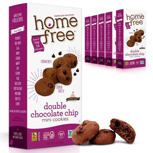 Miniatura 21 de Homefree Mini Caja de Galletas con Doble Chispas de Chocolate, Sin Gluten, Sin Nueces, Vegano, Seguro para la Escuela y Refrigerio Amigable