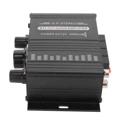 Miniatura 9 de Amplificador de potencia, AK-160BT Bluetooth 5.0 audio estéreo, receptor amplificador de 2 canales 20 W x 2, mini amplificador de potencia