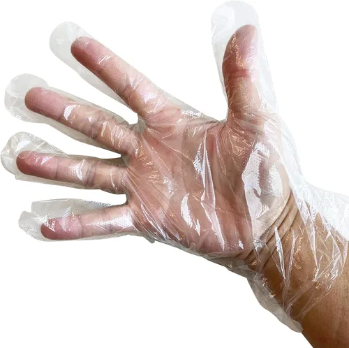 Miniatura 2 de KingSeal 500 guantes desechables de polietileno ligeros, sin polvo, sin látex, seguros para alimentos, tamaño grande, 1 caja de 500 guantes