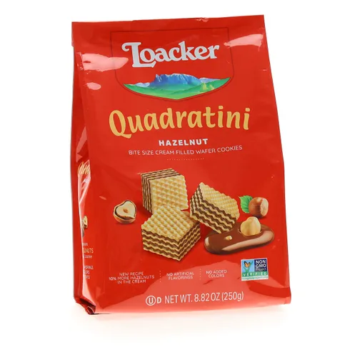Miniatura 11 de Loacker Quadratini - Paquete grande de galletas de oblea variadas con sabor a frutas - Mezcla de limón, vainilla y yogur de frambuesa - Galletas