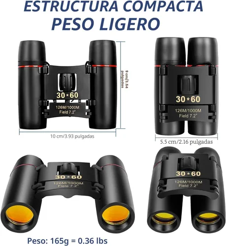 Miniatura 2 de Binoculares compactos para adultos y niños, binoculares HD mini portátiles para exteriores, niños, ligeros y plegables de bolsillo para observación