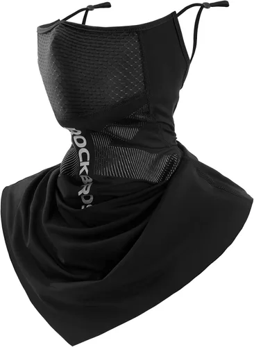 ROCKBROS Polaina refrescante para el cuello con bucles para las orejas, cubiertas faciales de verano para hombres y mujeres, máscara de ciclismo y