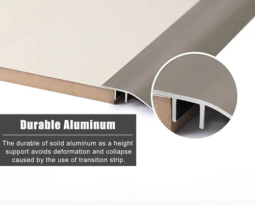 Miniatura 6 de Tira de umbral de transición suave para piso/alfombra/puertas, borde de aluminio metálico para transiciones de umbral con una altura inferior a 0.6