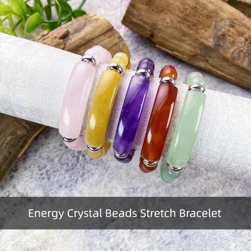 Miniatura 7 de EDEN'S CALL Pulsera elástica de cuentas de cristal curativo de 0.315 in para mujer