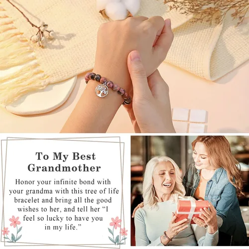 Miniatura 2 de UNGENT THEM Pulsera de árbol de la vida, regalos para abuela, nana, suegra, mamá extra, mejor mamá, Gigi, Mimi, madre del novio, tía, cuñada