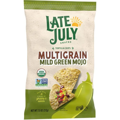 Miniatura 7 de LATE JULY Snacks - Chips de tortilla orgánica de mojo verde suave, 7.5 onzas (paquete de 12)