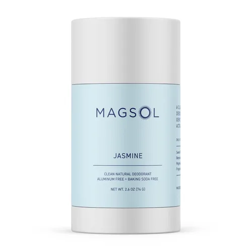 MAGSOL - Desodorante de magnesio para mujeres, sin aluminio, sin bicarbonato de sodio, desodorante natural para pieles sensibles, protección contra