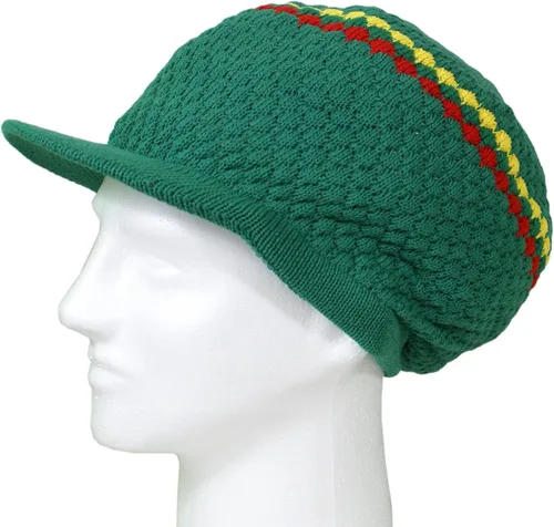 Miniatura 18 de Shoe String King SSK Rasta Knit Tam Hat Dreadlock Gorra con múltiples diseños y tamaños.