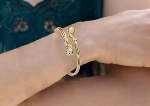 Miniatura 5 de EGO VINA Pulseras de nefertiti de la reina egipcia de la joyería africana para las mujeres, pulsera ajustable vintage de acero inoxidable, regalos