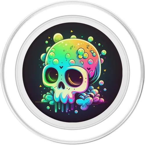 Miniatura 2 de Sugar Skull Synthwave Kawai Skull - PopSockets MagSafe PopGrip para iPhone