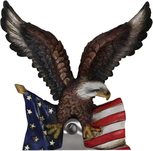 Miniatura 5 de Ebros Gift Country Patriotic USA Freedom se eleva con águila calva con alas abiertas que se posan en la pared de la bandera de EE. UU