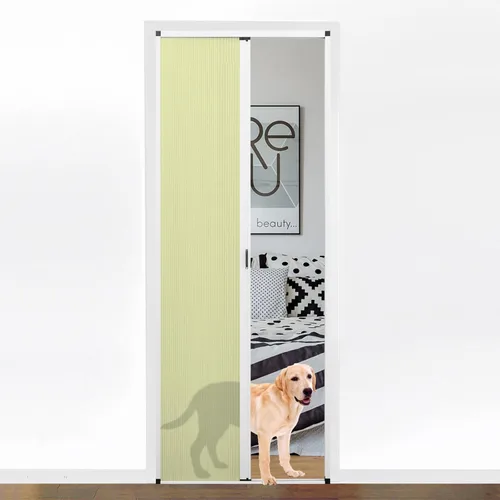 Miniatura 12 de MaKefeile Puerta celular plegable de acordeón sin perforaciones para puertas celulares, puertas correderas para dormitorios, pasillos, divisores