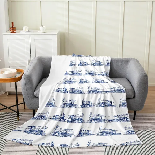 Miniatura 9 de Manta de cama para niños y niños, para todas las estaciones, manta de forro polar vintage con pintura de aviones de franela para niños y niñas