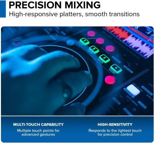 Miniatura 5 de Gemini Sound MDJ-600: Reproductor de medios DJ profesional CD y USB con pantalla de 4.3", ruedas de selección táctiles capacitivas, controlador MIDI