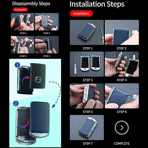 Miniatura 5 de Funda de piel de aleación de zinc para llavero de automóvil 2021 2022 para Volvo XC40 XC60 XC90 S90 V90, carcasa para llave de automóvil, accesorios