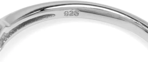 Miniatura 4 de Silvershake Joyas con forma ovalada de plata de ley 925 chapada en oro blanco con filigrana y nudo infinito para mujer