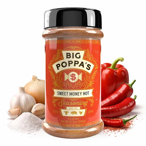 Miniatura 18 de Big Poppa's Double Secret Condimento para Bistec – Sazonador para Bistec Galardonado con Sal Marina Fina, Ajo en Polvo y Sal de Limón – Mezcla