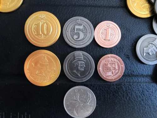 Miniatura 2 de Sleeve Kings Juego de 50 monedas de metal para juego de mesa (monedas industriales)